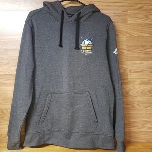 The North Face Dark Gray Hoodie with Embroidered Logo